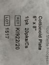 BIOSEAL  Cottonoid Plate Aluminum 6" x 8" Disposable Sterile  KI922/20  Exp.2025-08  (Y1) Cottonoid Plate