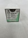 ETHICON 691G Ethilon Non-Absorbable Monofilament Nylon Suture, Size 4-0, 18 in. Length, P-3 Needle