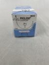ETHICON 8824G Prolene Non-Absorbable Monofilament Polypropylene Suture, Size 1, 60 in. Length, TP-1 Needle