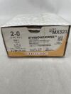 ETHICON MX523 ETHIBOND EXCEL Polyester Suture, Taper Point, Non-Absorbable, RB-1 17mm / RB-1 ½ Circle, White Braided 4-30" = 75cm, Size: 2-0