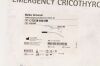 COOK G32193 | | SHORT DATE | EACHES | MELKER Universal Cuffed Emergency Cricothyrotomy Catheter Set