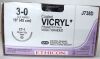 ETHICON J738D COATED VICRYL 3-0 18" SUTURE VIOLET BRAIDED CR/8 CONTROL RELEASE (Box/12) (2027/10/31) Sutures