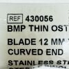 BIOMET REF 430056 BMP THIN OSTEOTOME BLADE 12 MM X 2 1/2 IN. CURVED END , EXP 2024/03