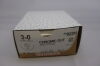 ETHICON 922H Chromic Gut Absorbable Surgical Suture, size 3-0, 36 inch length, 36mm 1/2 circle taper point needle