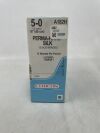 ETHICON A182H PERMA-HAND Silk Suture, SUTUPAK Pre-Cut Sutures in Labyrinth Package, Non-Absorbable, Black Braided 12-18" = 45cm, Size: 5-0