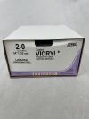 ETHICON J286G Coated Vicryl Absorbable Braided Polyglactin 910 Suture, Size 2-0, 54 in. Length, Ligapak Reel Needle
