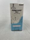 ETHICON K846H PERMAHAND Silk Suture, Taper Point, Non-Absorbable, MH 36mm ½ Circle, Black Braided 30" = 75cm, Size: 2
