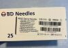 BD 405181 QUINCKE SPINAL NEEDLE, BLACK HUB 22G X 3.5". BOX OF 25