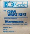 KEELER CHAN WRIST REST