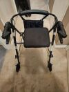 MEDLINE  Medline Aluminum Adjustable Rollator Walker w/Seat, Storage, 6" Wheels