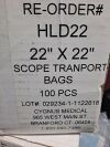 CYGNUS MEDICAL GLD22 22 x 22" SCOPE TRANSPORT BAGS 100PCS