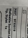 MEDTRONIC Malleable Suction Large, Standard Tip, Stylet  9735019  Exp.2025-03  (B6) Malleable Suction Large Standard