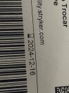 STRYKER Lot of 6 Xcel Dilating Tip Trocar  D11LT  Exp.2024-12  (B15) Xcel Dilating Tip Trocar