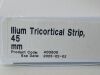 MTF BIOLOGICS IIium Tricortical Strip 45mm  400500 Exp.2025-02  (B22) IIium Tricortical Strip 45mm
