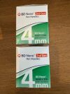 BD BECTON DICKINSON 320550 (2 Boxes) BD nano ultra fine 4mmx 32G 100 ct