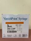 RETRACTABLE TECHNOLOGIES 10301 VanishPoint Syringe, 3mL, 25G x 5/8th", Box of 100