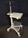 Equipment Stand :  Equipment Stand with basket and IV pole