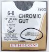 ETHICON 790G , 6-0 18" CHROMIC GUT SUTURE G-1 11MM 3/8C REVERSE CUTTING (BOX OF 12) Expired 2025/02 Sutures
