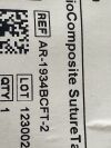 ARTHREX Suture Anchor BioComposite  AR-1934BCFT-2  Exp.2024-11  (R1) Suture Anchor BioComposite