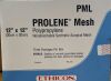 ETHICON PML A J & J Company Mesh Prolene Polypropylene 12X12