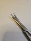 JARIT 103-222 Mayo Scissor, Blunt, Curved, Carbide Edge, 3/4"