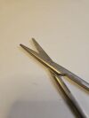 JARIT 103-220 Mayo Scissors, Blunt, Straight, Carbide Edge,  3/4"
