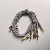GE HEALTHCARE 2104724-002 Leadwire Set, Gold, Base 10, Banana, IEC, 102 cm,40 in ECG unit