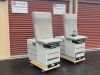 HILL LABS Exam Chair Table Hill HA90W w New Black Upholstery & Tan Base Exam Table