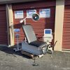 CLINTON Exam Chair Table  w Stir Ups  & New Black Upholstery Exam Table
