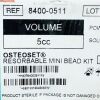 WRIGHT MEDICAL REF 8400-0511 OSTEOSET RESORBABLE MINI BEAD KIT, 5cc, EXP 2022/01