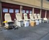 UMF MEDICAL Medical Exam Chair Table Power UMF 5020 with New Graphite Upholstery Exam Chair