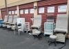 UMF MEDICAL Medical Exam Chair Table Power UMF 5020 with New Graphite Upholstery Exam Chair