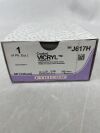 ETHICON J617H COATED VICRYL (polyglactin 910) Suture, Standard & Short Length Sutures, Absorbable, Violet Braided 54" ˜ 135cm, Size: 1