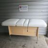MEDICAL SPA TABLE CHAIR LIVING EARTHCRAFT SPA TABLE with New White Upholstery Exam Table
