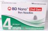 BD 320550 Nano 2nd Gen 4mm Pen Needles 4mm x 32G (BOX/100) 2028/08/31