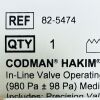CODMAN REF 82-5474 HAKIM Precision Fixed Pressure Valve, EXP 2024/03