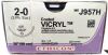 ETHICON J957H COATED VICRYL (polyglactin 910) Suture, Taper Point, Absorbable, CT Undyed Braided 36" Size: 2-0 (BOX/36) 2028/04/30 Sutures