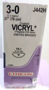 ETHICON J442H Coated Vicryl Polyglactin 910 Undyed Braided 3-0 27" FS-1 (BOX/36) 2026/05/31 Sutures