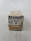 ETHICON 1744G Surgical Gut Suture - Chromic, Absorbable, MICROPOINT - Spatula, TG100-8 6.5mm TG100-8 1/4 Circle, Chromic Monofilament, 18" ˜