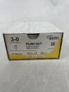 ETHICON 665H Surgical Gut Suture - Plain, Straight Cutting Needles, Absorbable, KS 60mm Straight, Plain Monofilament 27" = 70cm, Size: 3-0