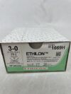 ETHICON 1669H ETHILON Nylon Suture, Size 3-0 L18in Nonabsorbable Black Ps-2 L19mm 3/8 Circle Prime Reverse Cutting Needle Nylon 6 Monofilamen