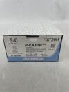 ETHICON 8720H Prolene Non-Absorbable Monofilament Polypropylene Suture, Size 5-0, 36 in. Length, C-1 Needle