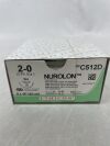 ETHICON C512D Nurolon Non-Absorbable Braided Nylon Suture, Size 2-0, 18 in. Length, SH Needle