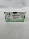ETHICON C554D NUROLON Nylon Suture, Taper Point, Non-Absorbable, RB-1 17mm ½ Circle, Black Braided 8-18" ˜ 45cm, Size: 4-0