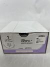 ETHICON J699H COATED VICRYL (polyglactin 910) Suture, Reverse Cutting, Absorbable, OS-8 40mm ½ Circle, Undyed Braided 27" = 70cm, Size: 1