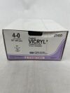 ETHICON J743D Coated Vicryl Absorbable Braided Polyglactin 910 Suture, Size 4-0, 18 in. Length, TF Needle