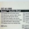 CAREFUSION REF 42-2000 Denver Ascites Shunt Double-Valved, 15.5 Fr, EXP 2020/11