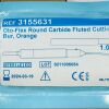 MEDTRONIC/ XOMED REF 3155631 Oto-Flex Round Carbide Fluted Cutting Bur, Orange, 1.0 mm, EXP 2024/03