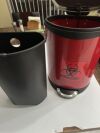 1.8 Gallon Small Bathroom Trash Can with Lid Soft Close, Step Pedal, Red Medical Waste Removal