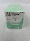 ETHICON 2819G ETHILON Nylon Suture, Taper Point, Non-Absorbable, BV130-3 3.8mm 3/8 Circle, Black Monofilament 5" = 13cm, Size: 9-0